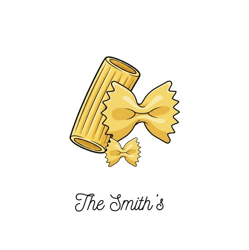 Pasta Boy Baby Shower Card | Printable Folded Card Template
