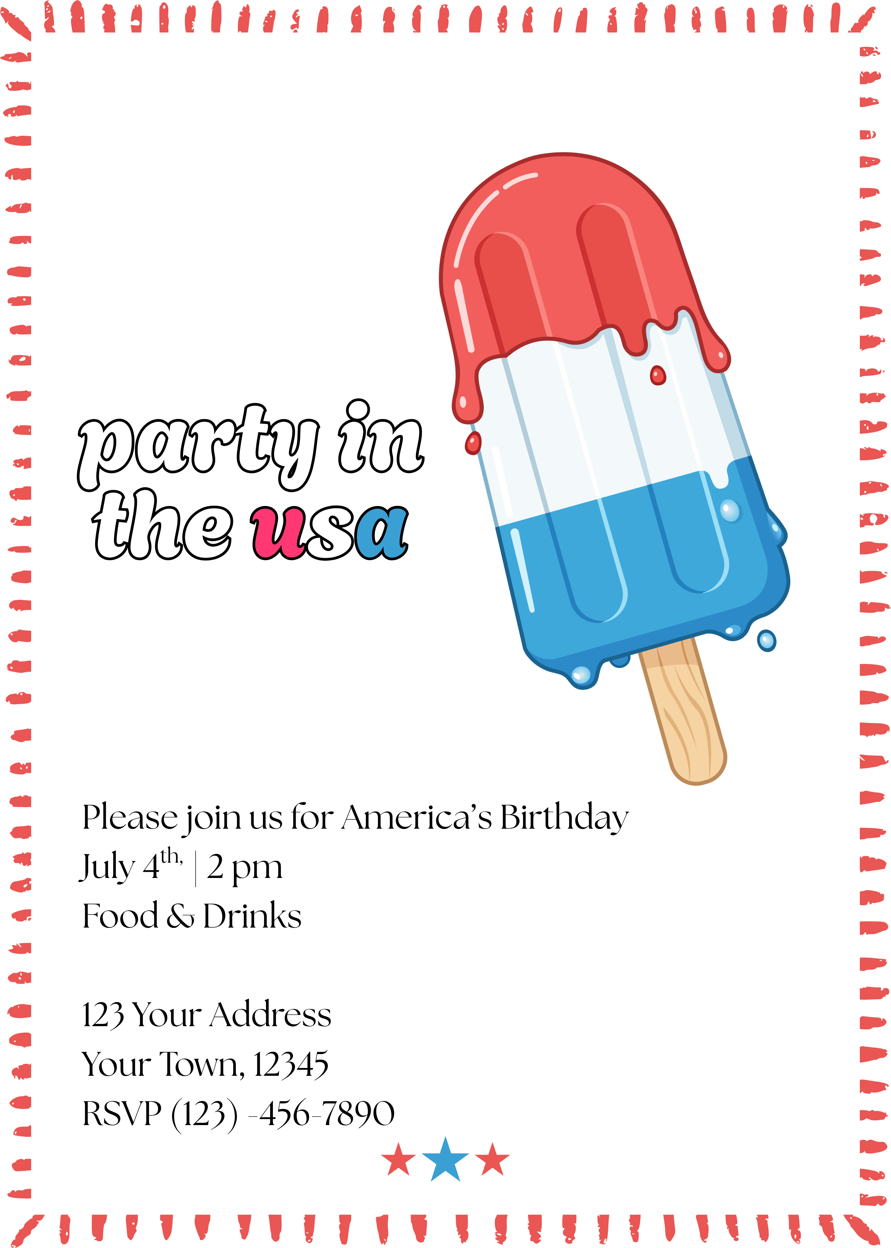 Party in the USA – Customizable 4th of July Evite
