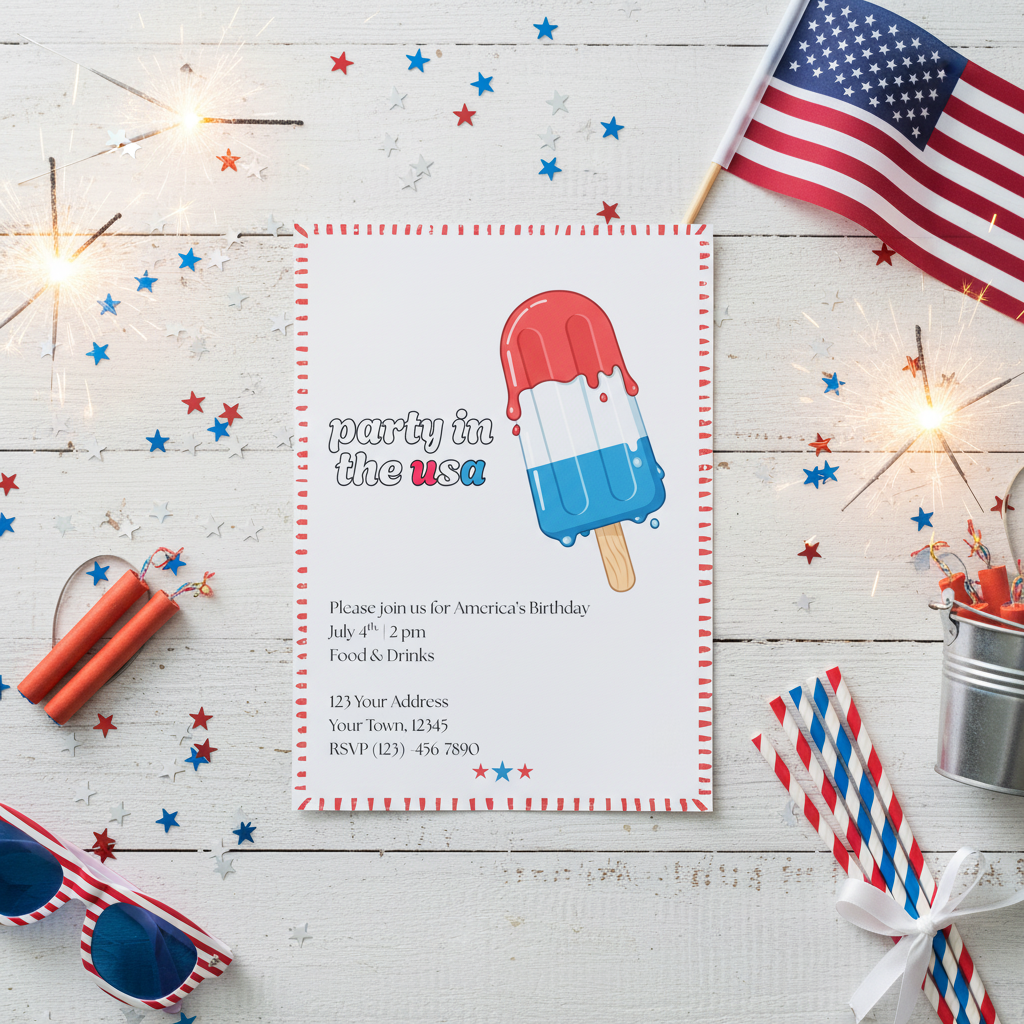 Party in the USA Square Mockup